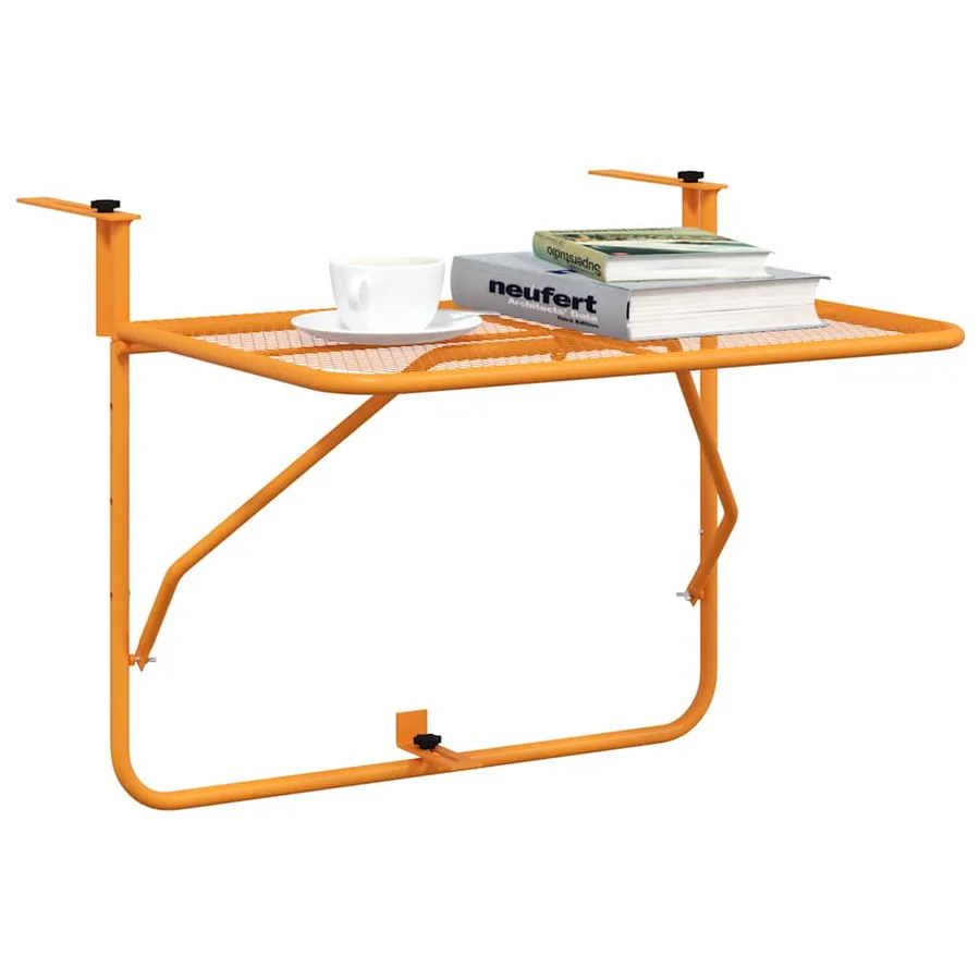 Table de balcon Jaune 60x40 cm Acier - 4
