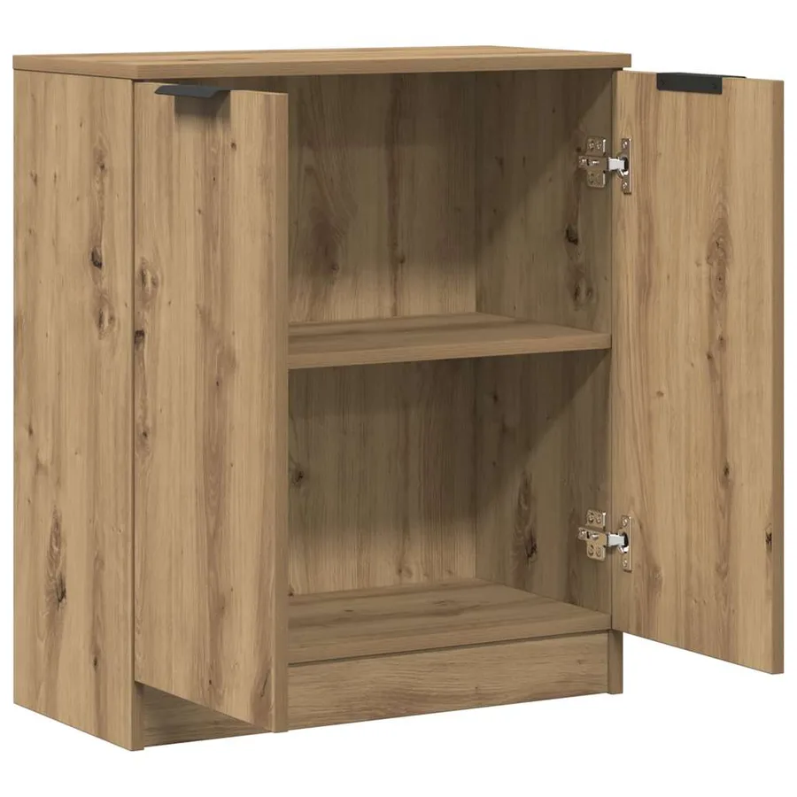 Buffet chêne artisanal 60x30x70 cm bois d'ingénierie - 5