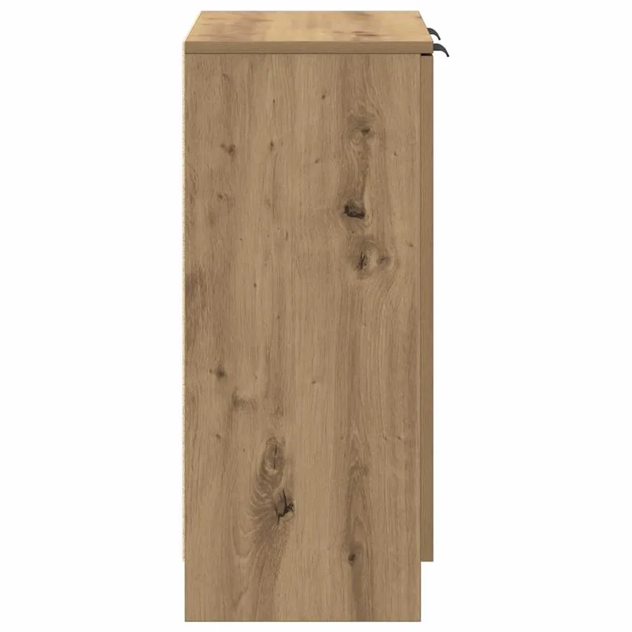 Buffet chêne artisanal 60x30x70 cm bois d'ingénierie - 6