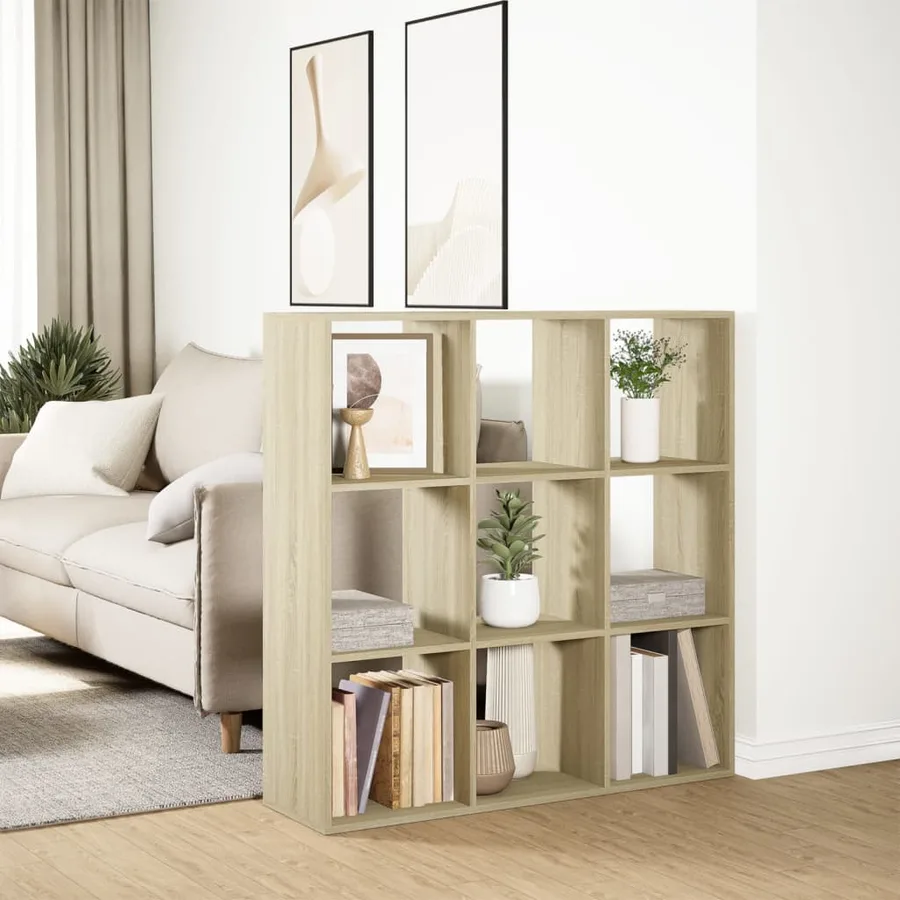 Étagère séparatrice de pièce chêne sonoma 102x29x103,5 cm - 4