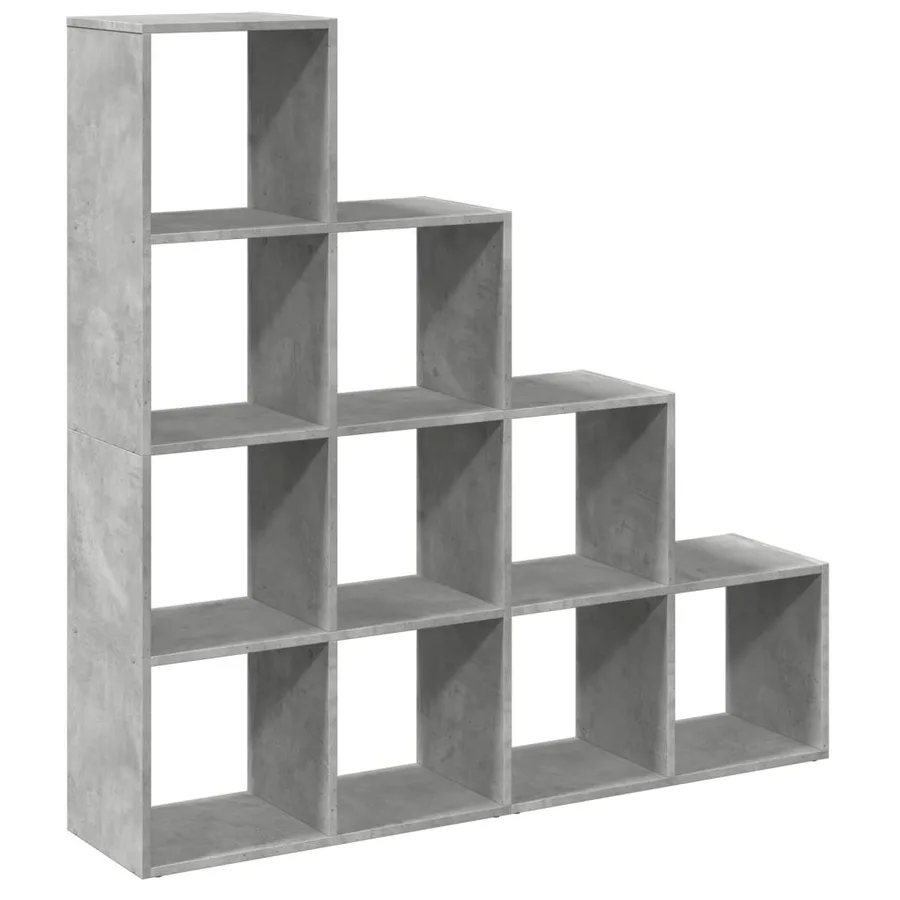 Étagère séparatrice de pièce à 4 niveaux gris béton - 2