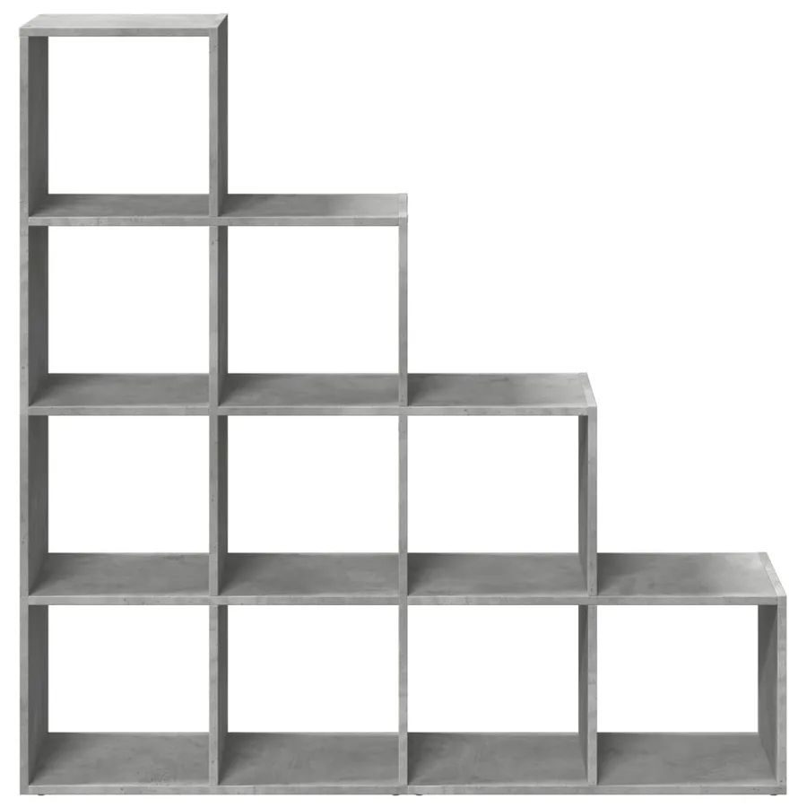 Étagère séparatrice de pièce à 4 niveaux gris béton - 5