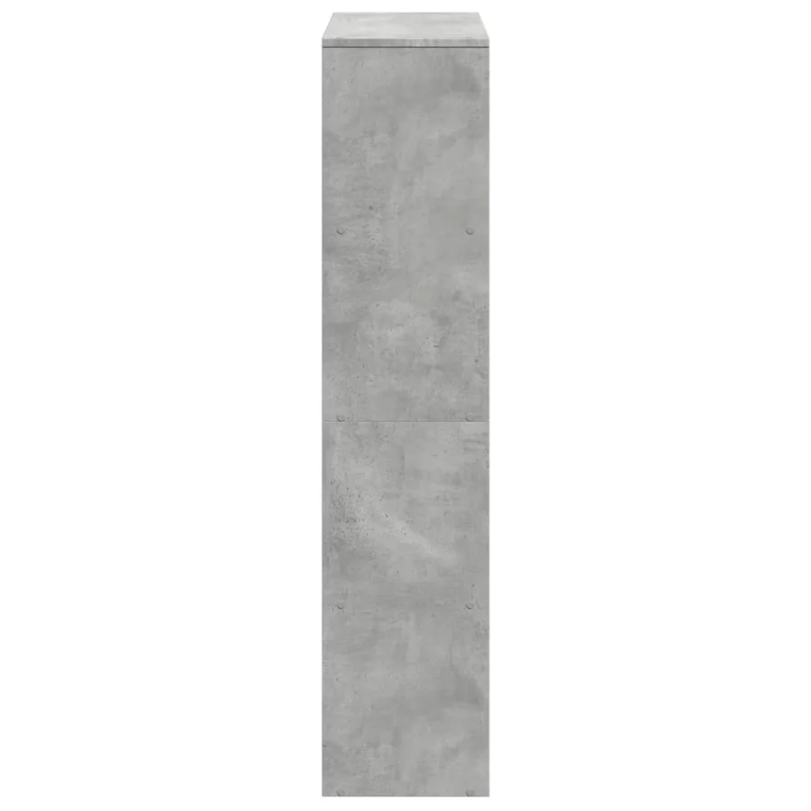 Étagère séparatrice de pièce à 4 niveaux gris béton - 7