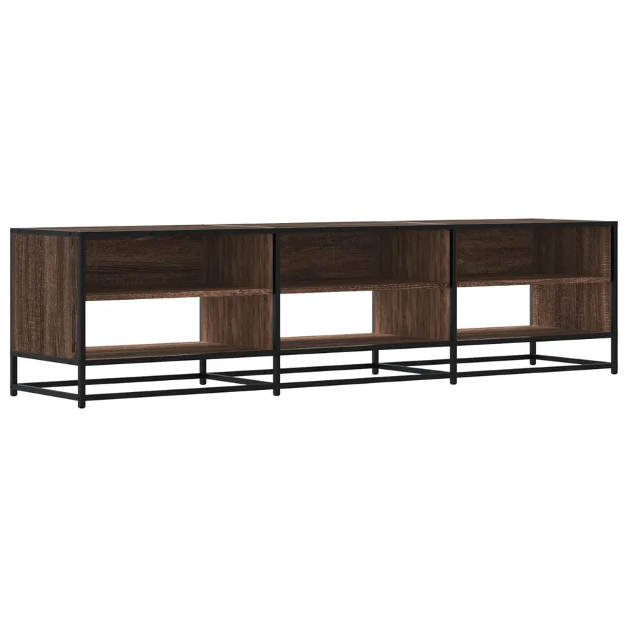 Meuble TV chêne marron 180x40x46 cm bois d'ingénierie - 2