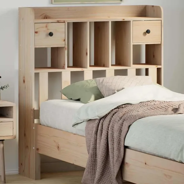 Tête de lit avec rangement 90 cm en bois de pin massif