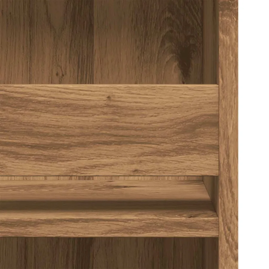 Table de bar avec étagère de rangement chêne artisanal - 7