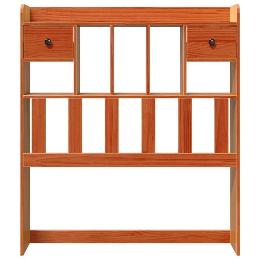 Tête de lit avec rangement cire marron 75 cm bois massif de pin - 3