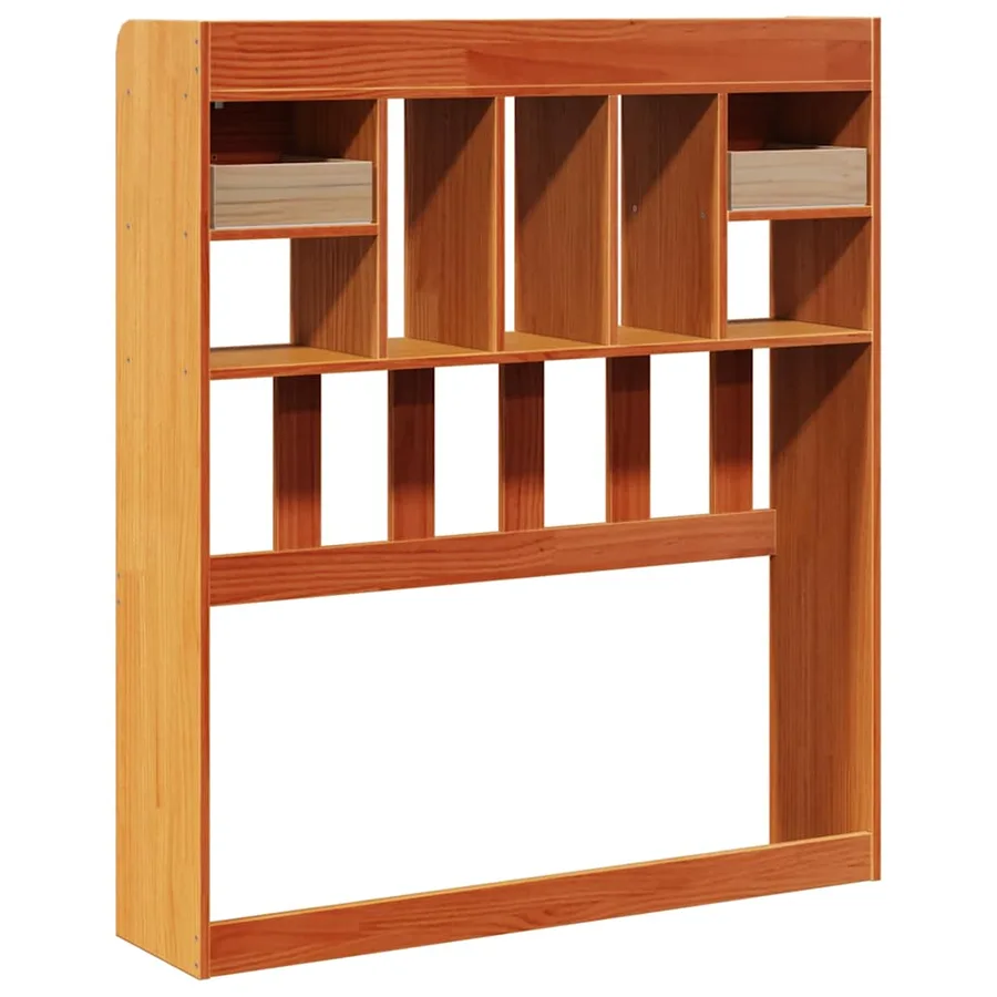 Tête de lit avec rangement cire marron 75 cm bois massif de pin - 6