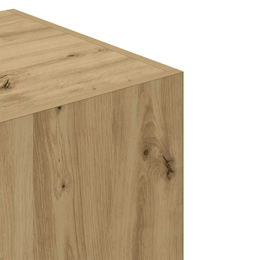 Garde-robe chêne artisanal 80x52x180 cm bois d'ingénierie - 7