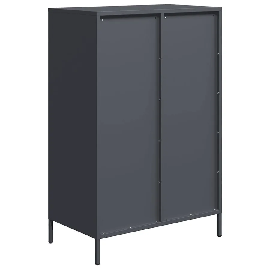 Buffet haut anthracite 68x39x101,5 cm acier - 7