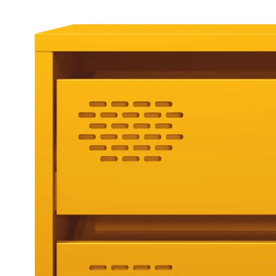 Buffet jaune moutarde 68x39x58,5 cm acier laminé à froid - 10