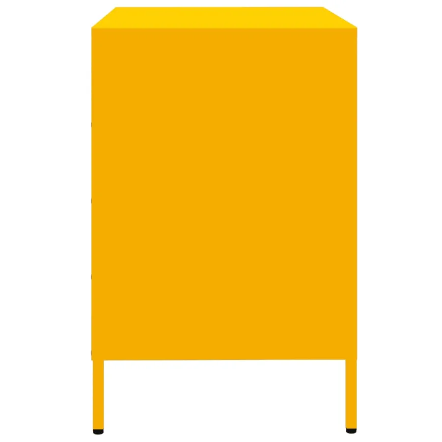 Buffet jaune moutarde 68x39x58,5 cm acier laminé à froid - 6