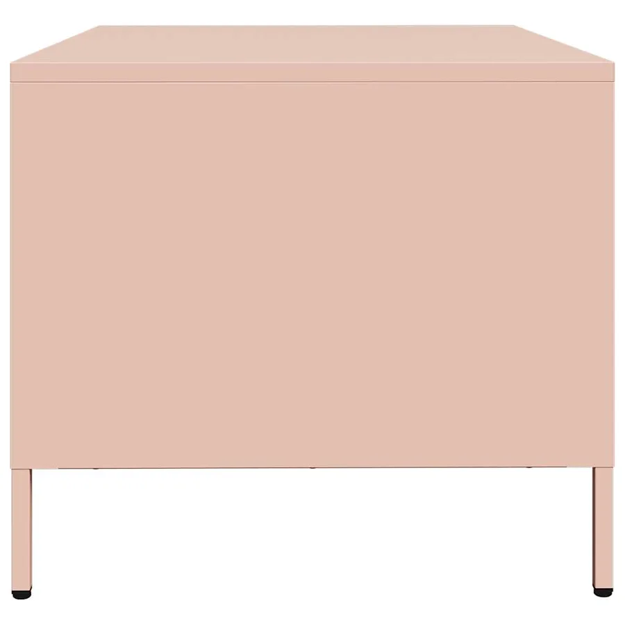 Table basse rose 101,5x50x43,5 cm acier laminé à froid - 6