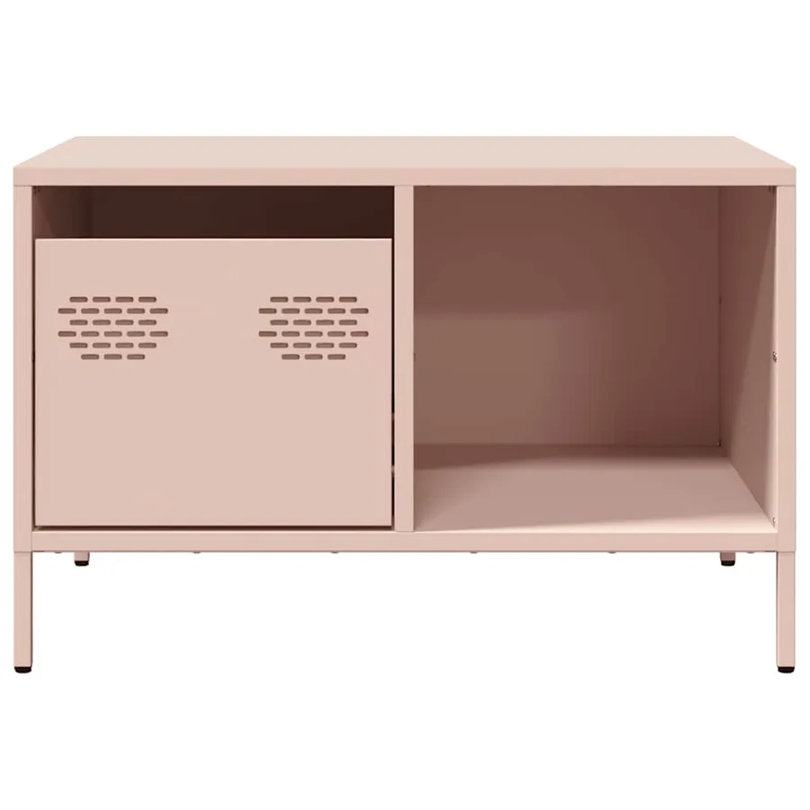 Table basse rose 68,5x50x43,5 cm acier laminé à froid - 6