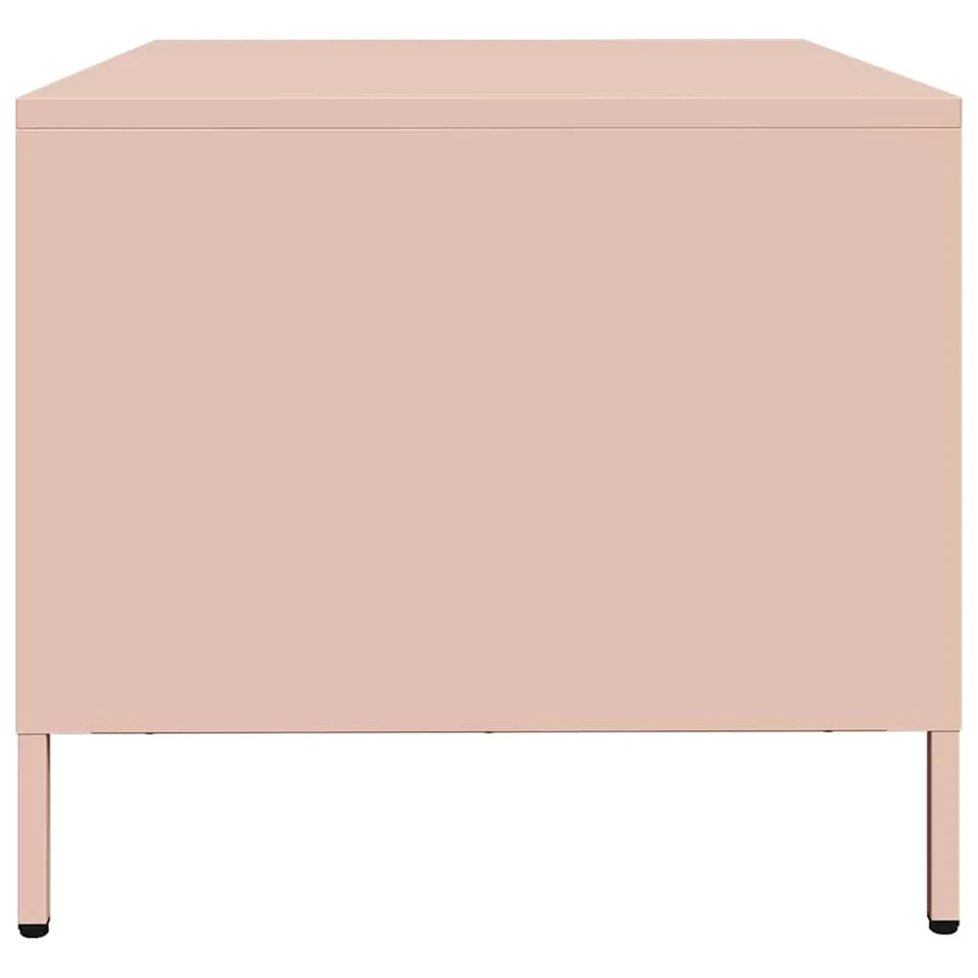 Table basse rose 68,5x50x43,5 cm acier laminé à froid - 7