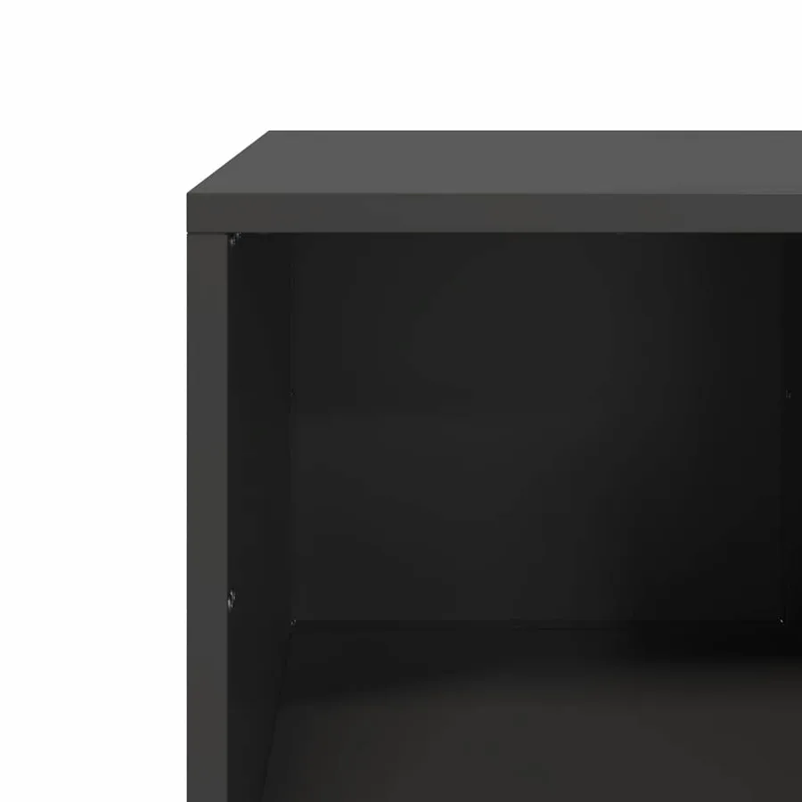 Table basse noir 101,5x50x43,5 cm acier laminé à froid - 11