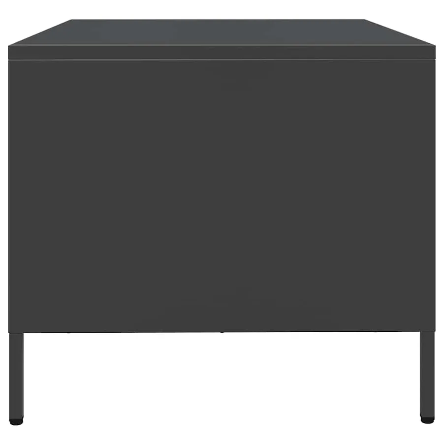 Table basse noir 101,5x50x43,5 cm acier laminé à froid - 6