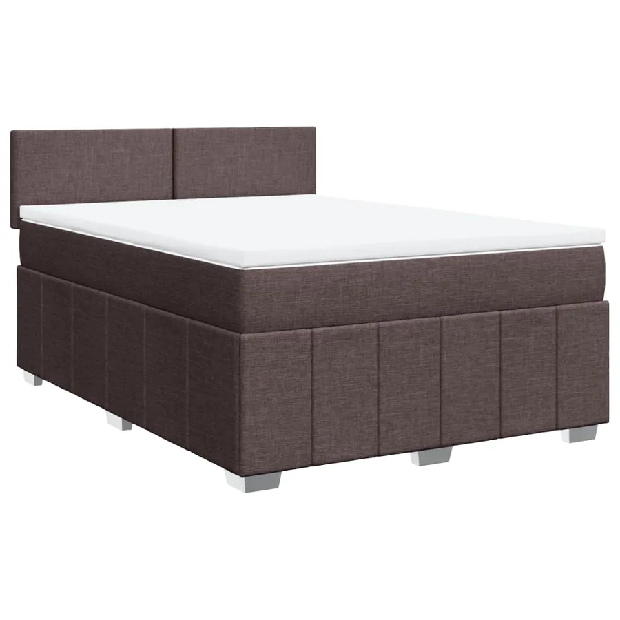Sommier à lattes de lit avec matelas Marron foncé 160x200 cm - 3