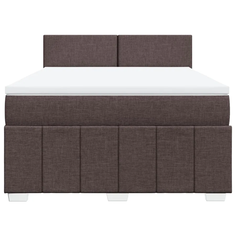 Sommier à lattes de lit avec matelas Marron foncé 160x200 cm - 6