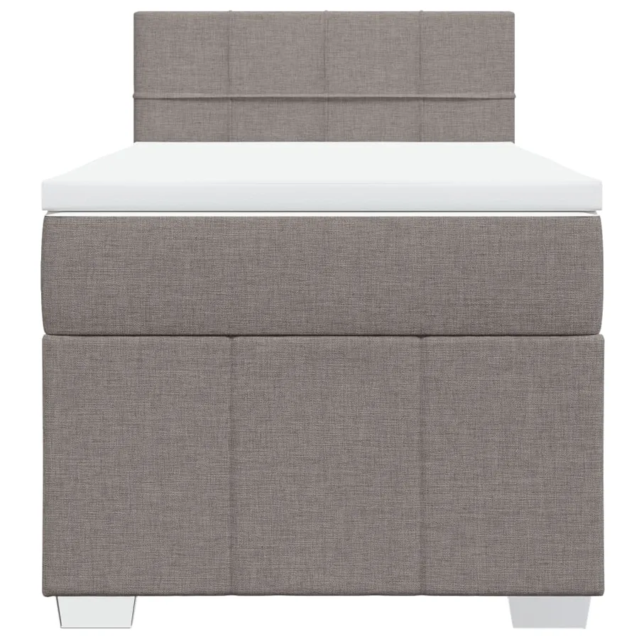 Sommier à lattes de lit avec matelas Taupe 80x200 cm Tissu - 6