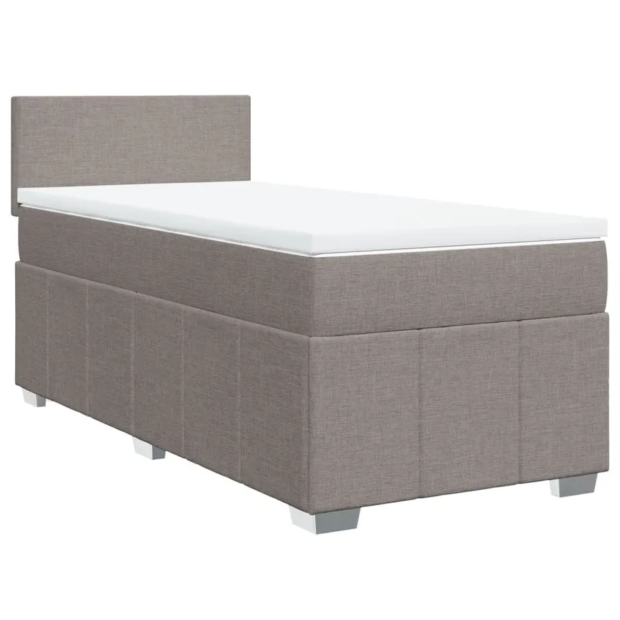 Sommier à lattes de lit avec matelas Taupe 80x200 cm Tissu - 3