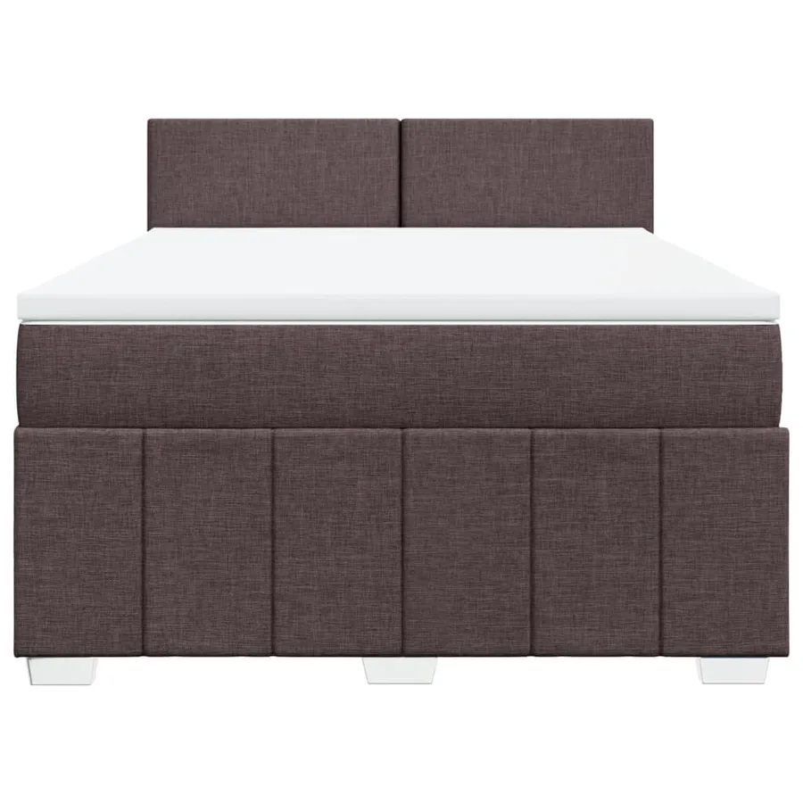 Sommier à lattes de lit avec matelas Marron foncé 160x200 cm - 4