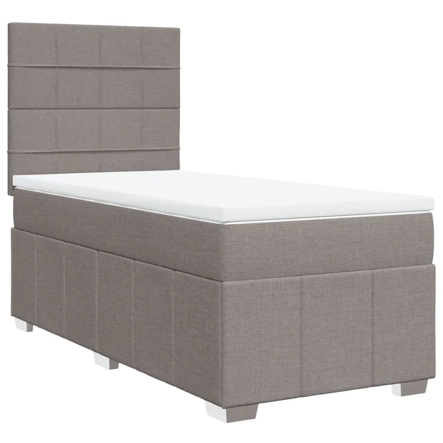 Sommier à lattes de lit avec matelas Taupe 80x200 cm Tissu - 2