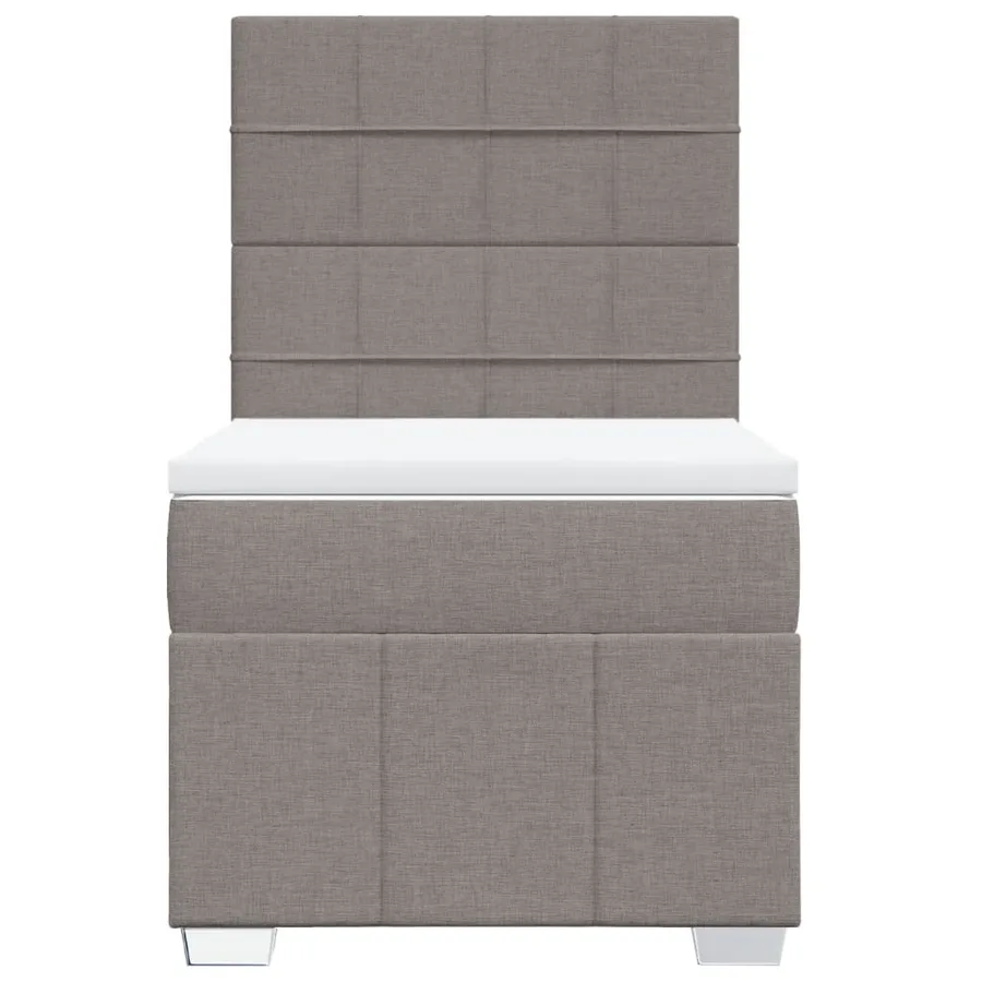 Sommier à lattes de lit avec matelas Taupe 80x200 cm Tissu - 4