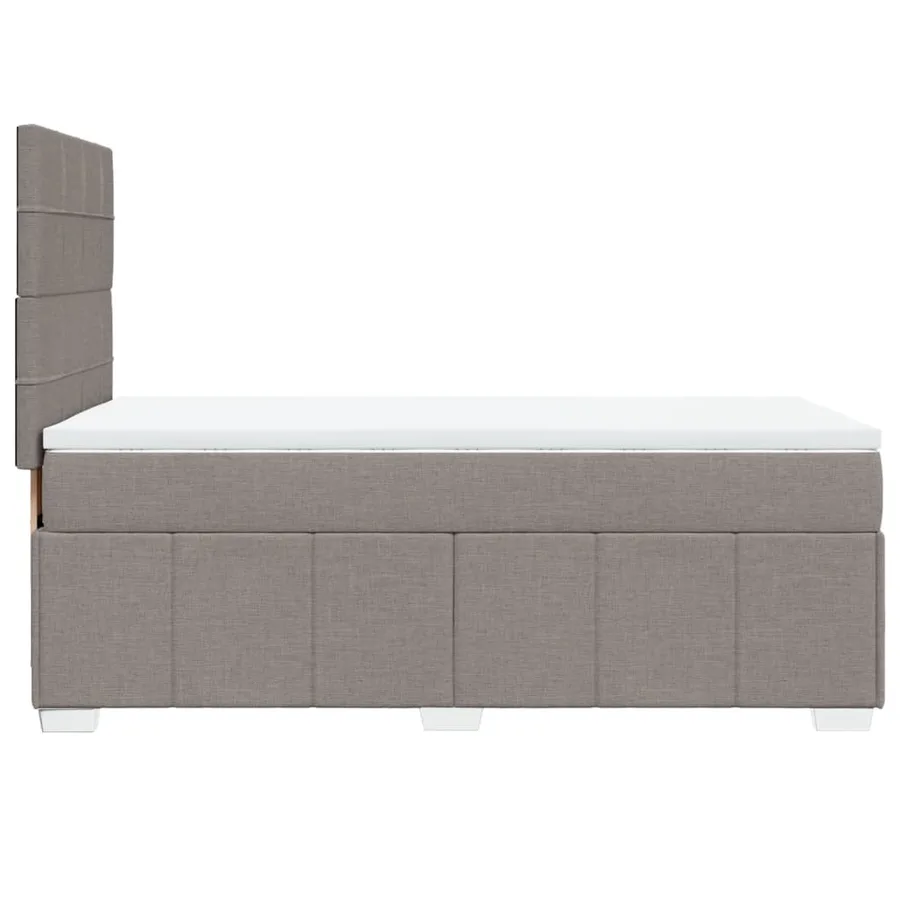 Sommier à lattes de lit avec matelas Taupe 80x200 cm Tissu - 5