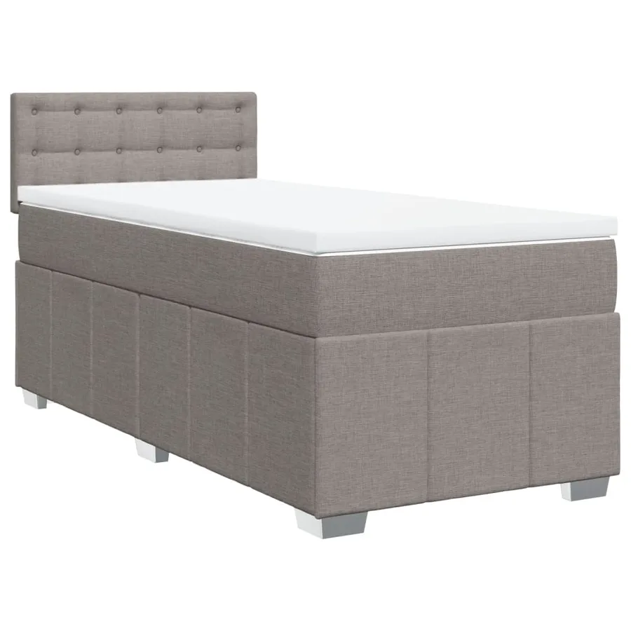Sommier à lattes de lit avec matelas Taupe 80x200 cm Tissu - 2