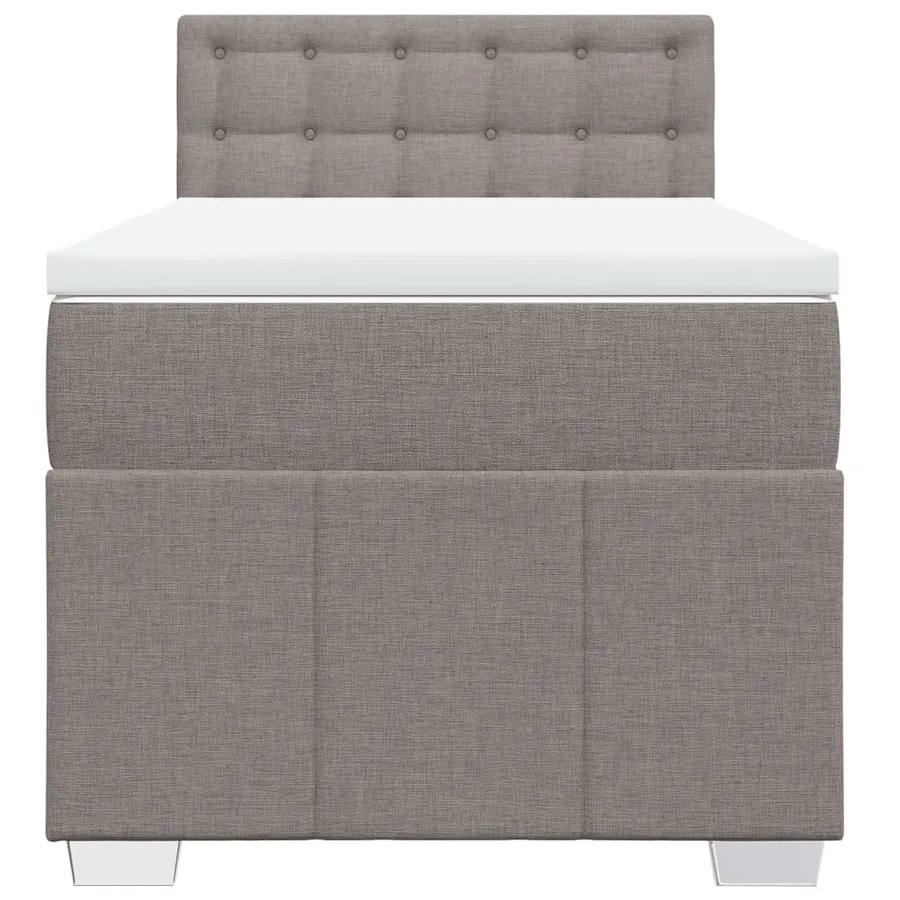 Sommier à lattes de lit avec matelas Taupe 80x200 cm Tissu - 4