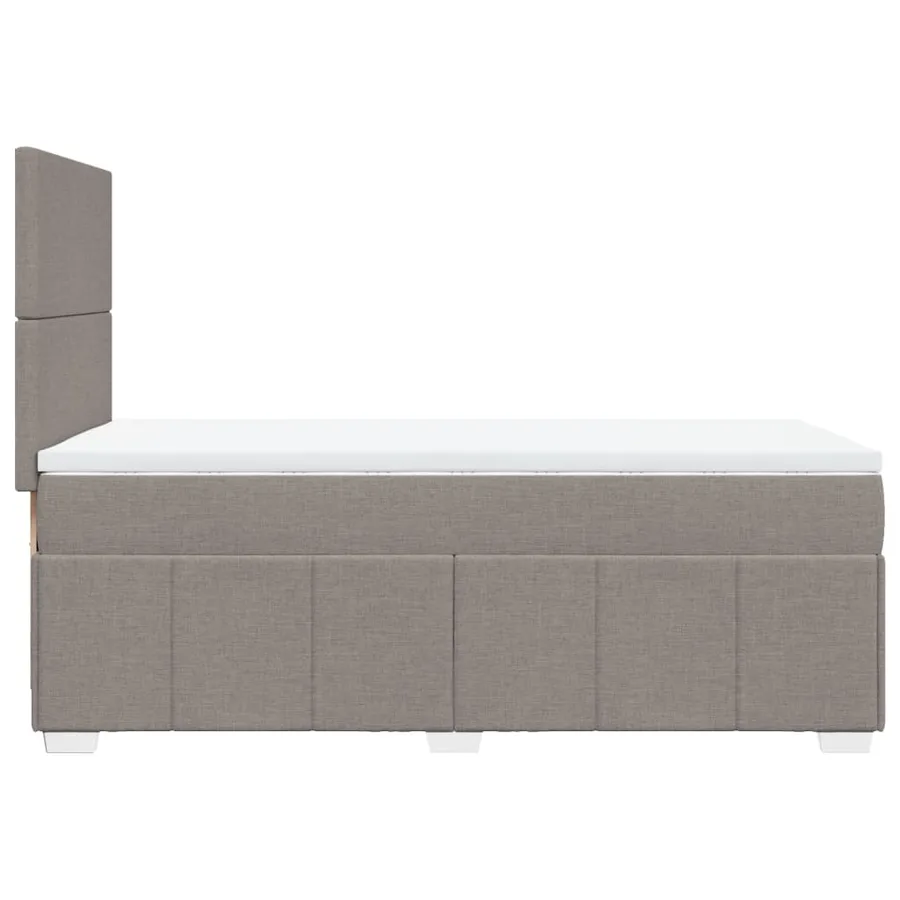 Sommier à lattes de lit avec matelas Taupe 80x200 cm Tissu - 5