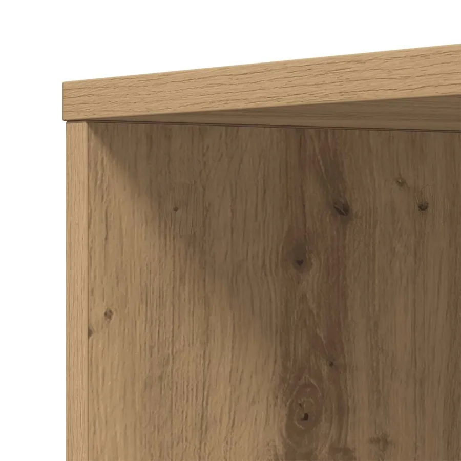 Armoire de salle de bain étroite avec roulettes chêne artisanal - 11
