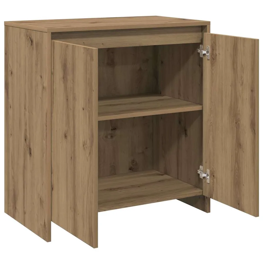 Buffet chêne artisanal 70x41x75 cm bois d'ingénierie - 4