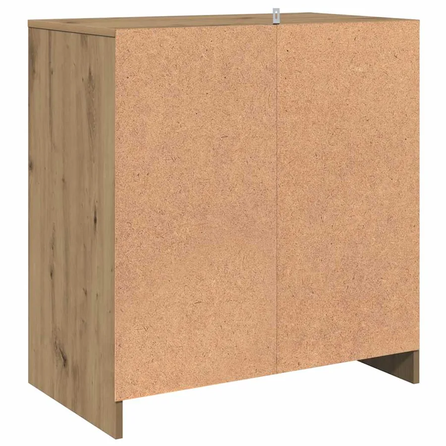 Buffet chêne artisanal 70x41x75 cm bois d'ingénierie - 7