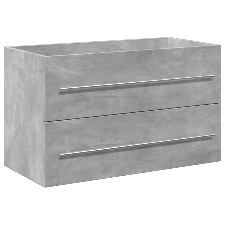 Ensemble de meubles de salle de bain 2 pcs gris béton - 7
