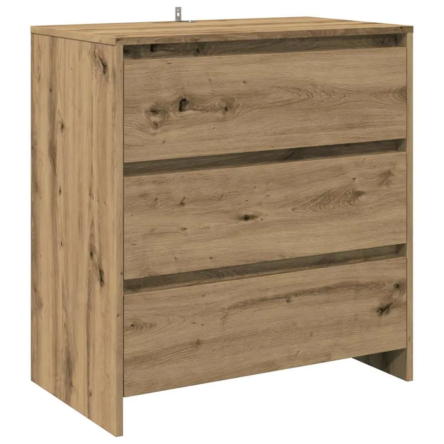 Buffet 2 pcs chêne artisanal bois d'ingénierie - 6