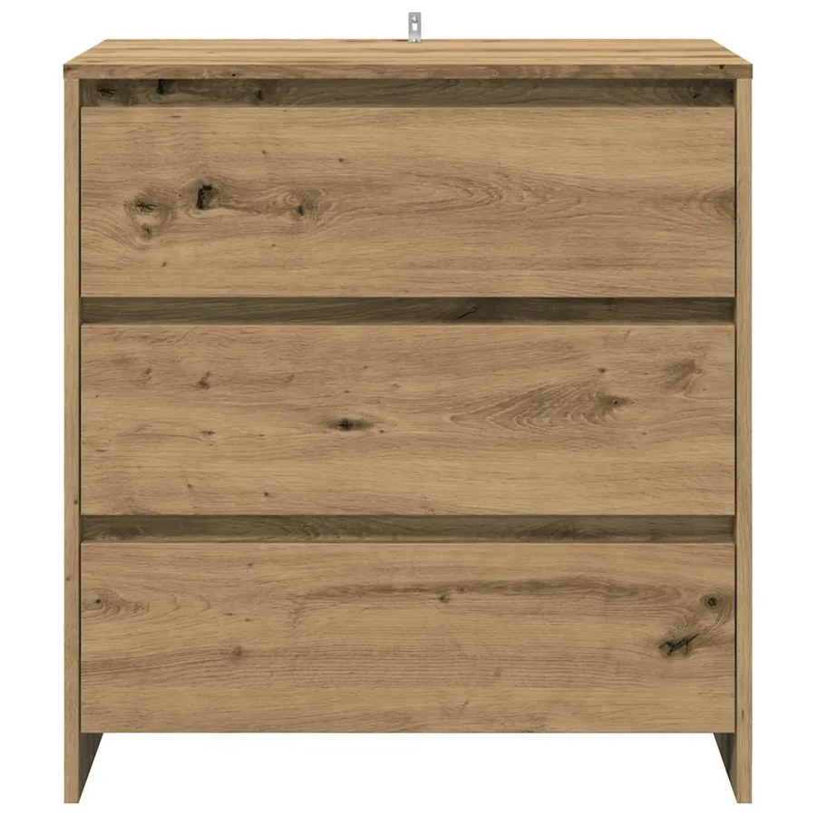 Buffet 2 pcs chêne artisanal bois d'ingénierie - 7