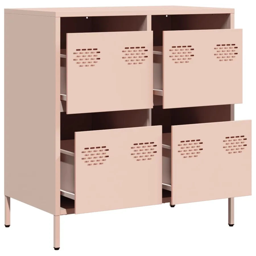 Buffet rose 68x39x73,5 cm acier laminé à froid - 4