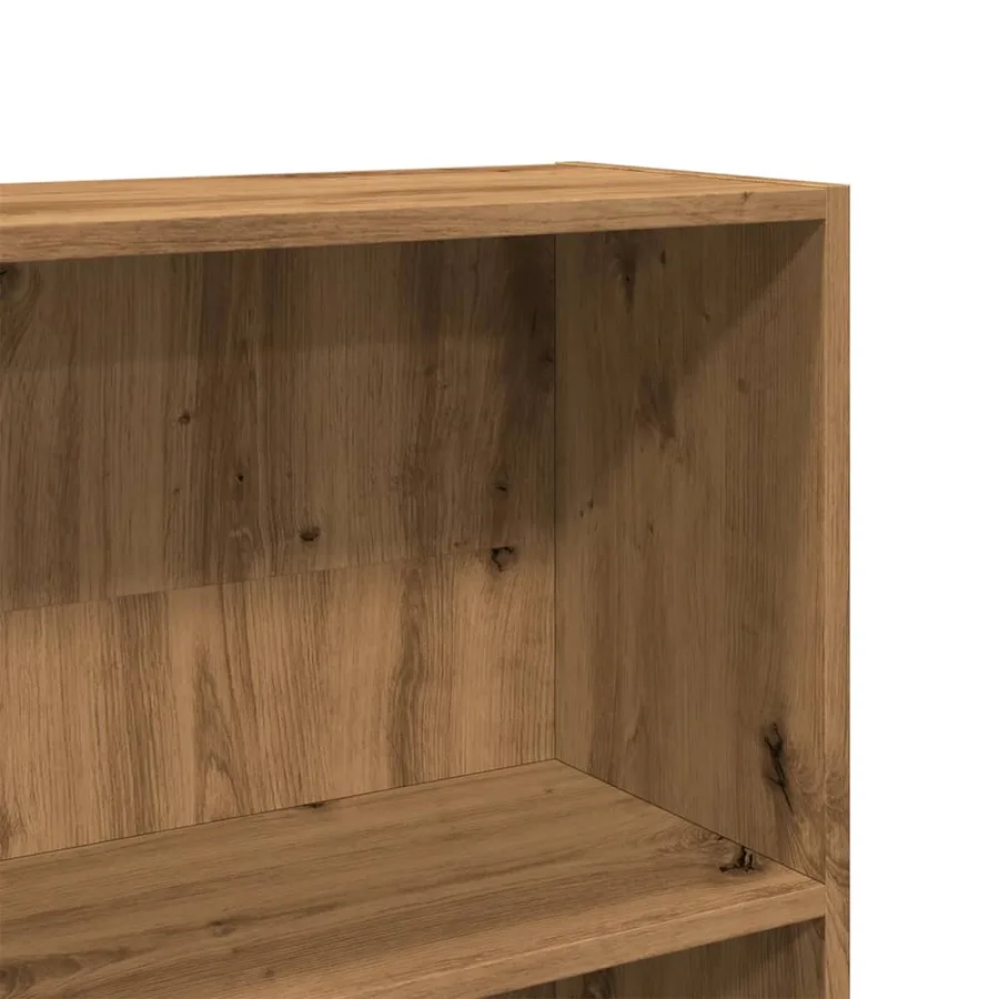 Bibliothèque chêne artisanal 80x24x176 cm bois d'ingénierie - 7