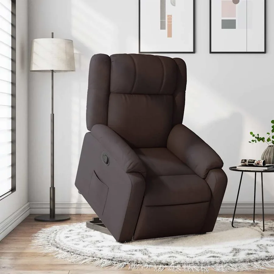Fauteuil inclinable Marron Tissu - 3