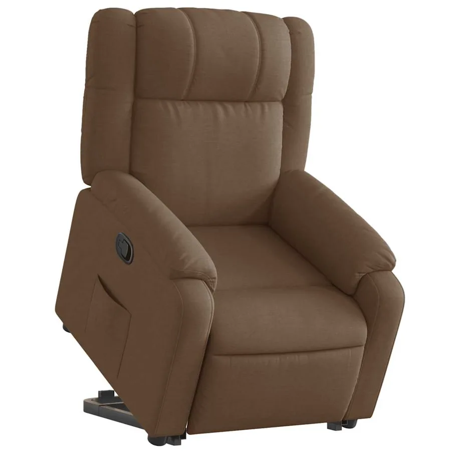 Fauteuil inclinable Marron Tissu - 4
