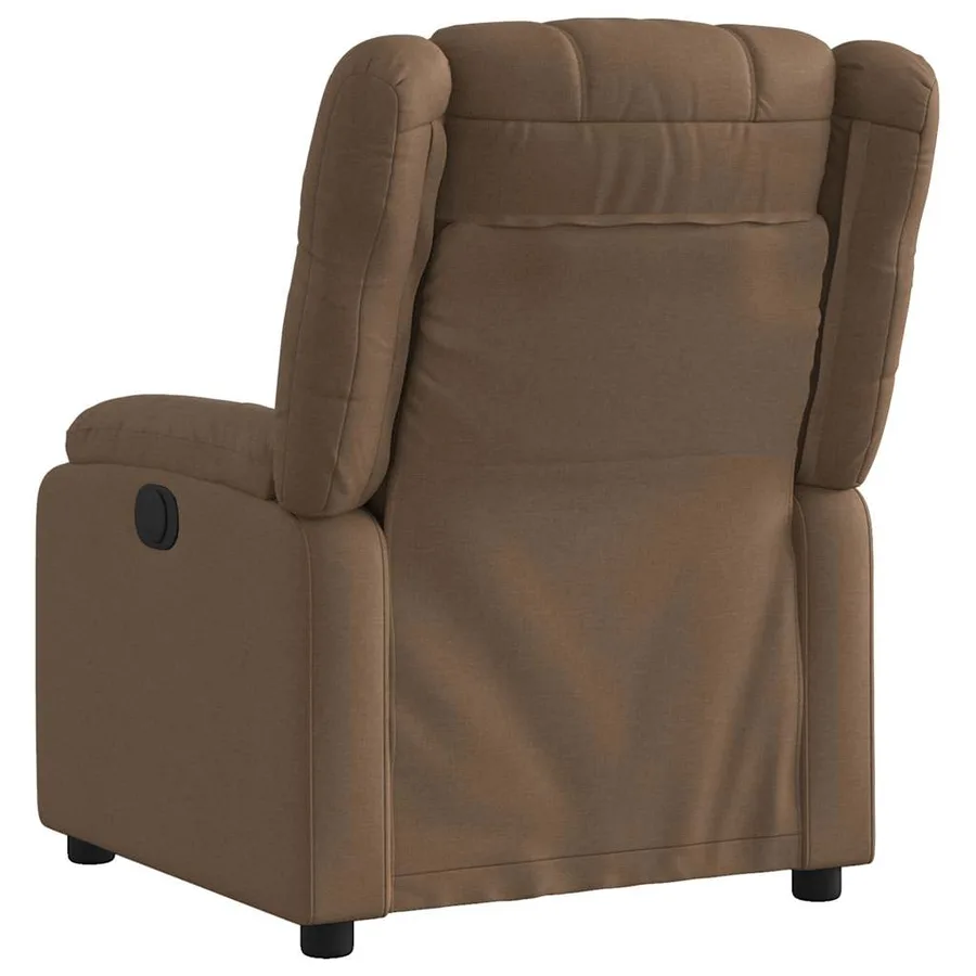 Fauteuil inclinable électrique Marron Tissu - 5