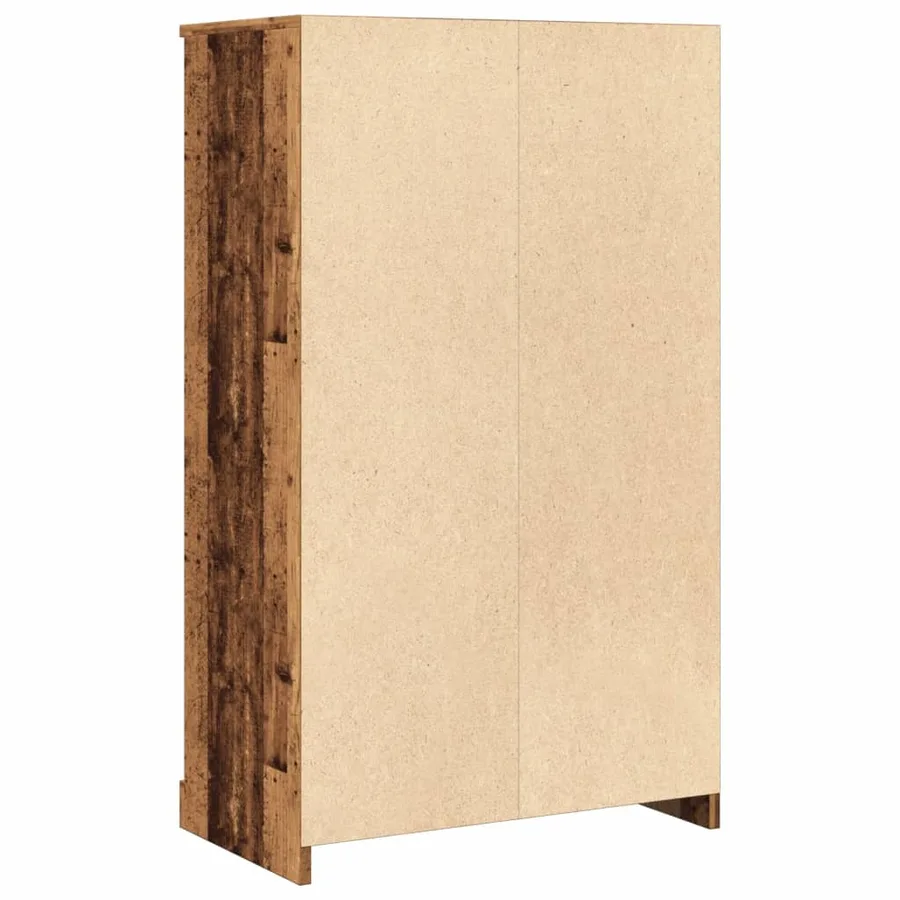 Buffet haut vieux bois 60x35,5x103,5 cm bois d'ingénierie - 7