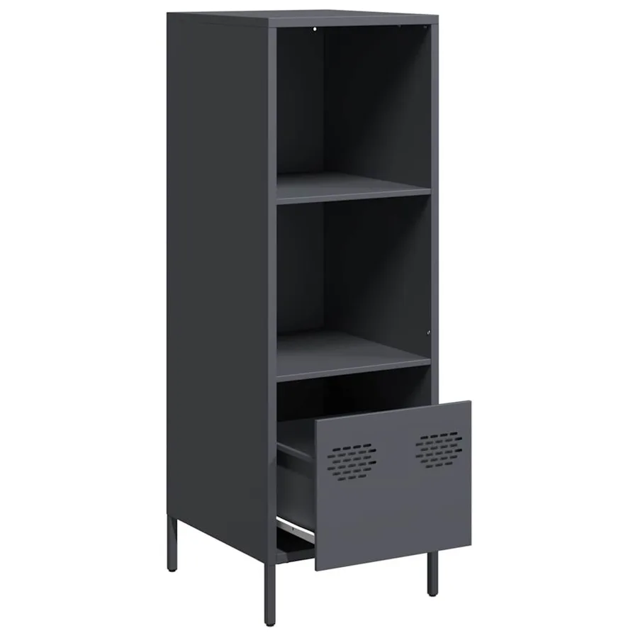 Buffet haut anthracite 35x39x103,5 cm acier - 4