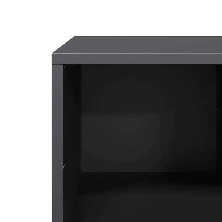 Table basse anthracite 101,5x50x43,5 cm acier laminé à froid - 11