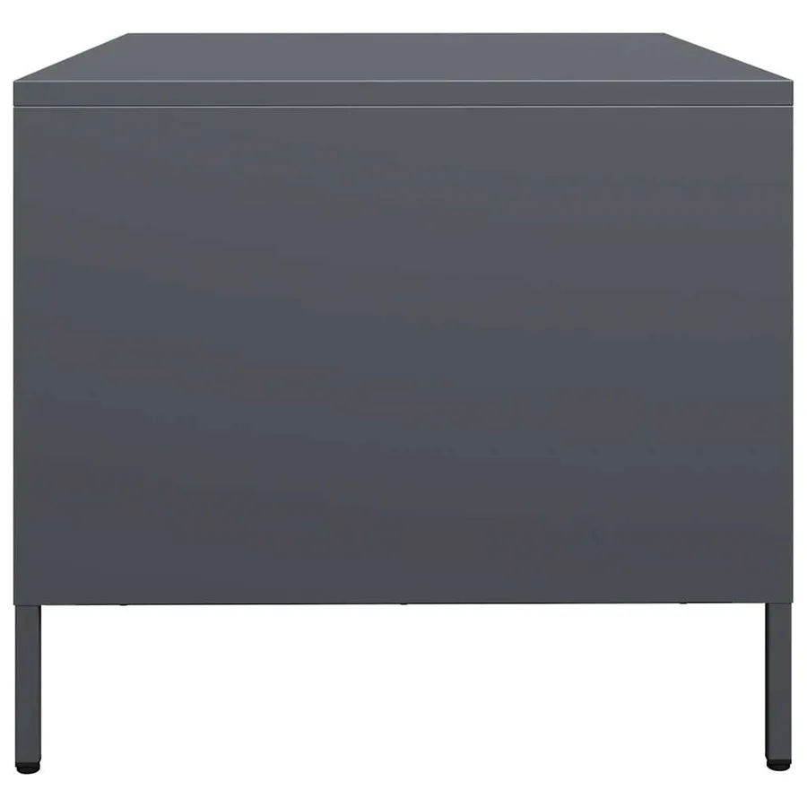 Table basse anthracite 101,5x50x43,5 cm acier laminé à froid - 6