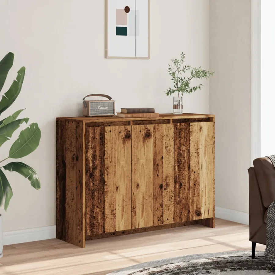 Buffet vieux bois 102x33x75 cm bois d'ingénierie - 3