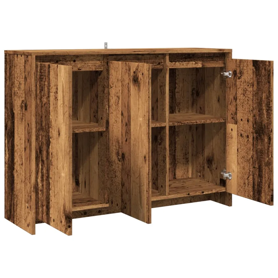 Buffet vieux bois 102x33x75 cm bois d'ingénierie - 7