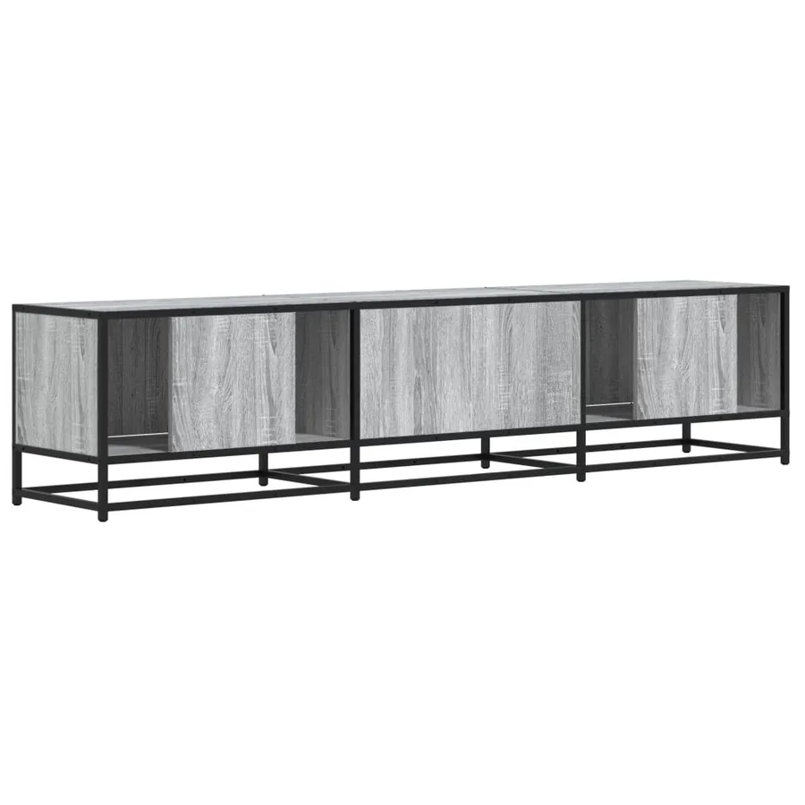 Meuble TV sonoma gris 180x35x41 cm bois d'ingénierie - 6